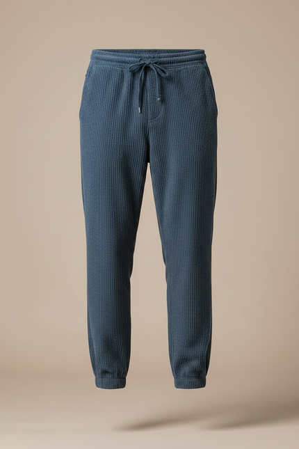 Pantalon Velours Homme Ceinture Réglable - Bleu Cordé - vue 3