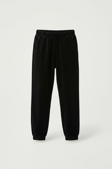 Pantalon Velours Noir Côtelé Décontracté Enfant - Cordé - vue 3