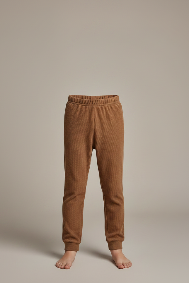 Pantalon Velours Côtelé Marron Enfant Confortable Doux - Cordé - vue 3