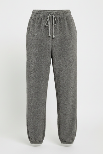 Pantalon Velours Gris Confortable Doux Ample Femme - vue 3