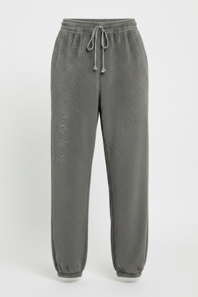 Pantalon Velours Gris Confortable Doux Ample Femme - vue 3