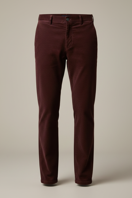 Pantalon Velours Homme Bordeaux - Cordé - vue 3