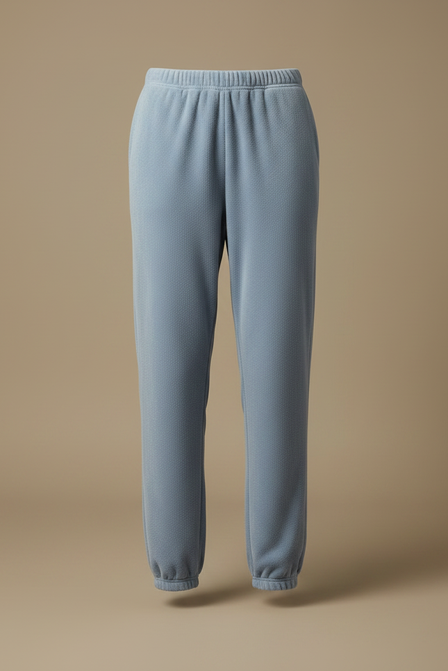 Pantalon Velours Bleu Doux Confortable Élastique Femme - vue 3