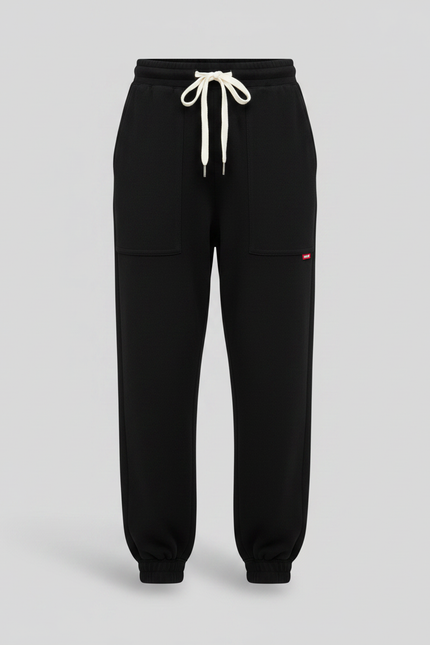 Pantalon Velours Noir Ample Décontracté Sport Épais - vue 3