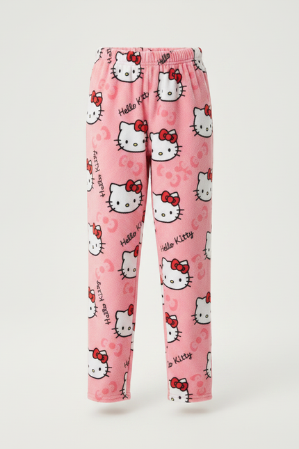 Pantalon Velours Rose Hello Kitty Doux Décontracté Enfant - vue 3