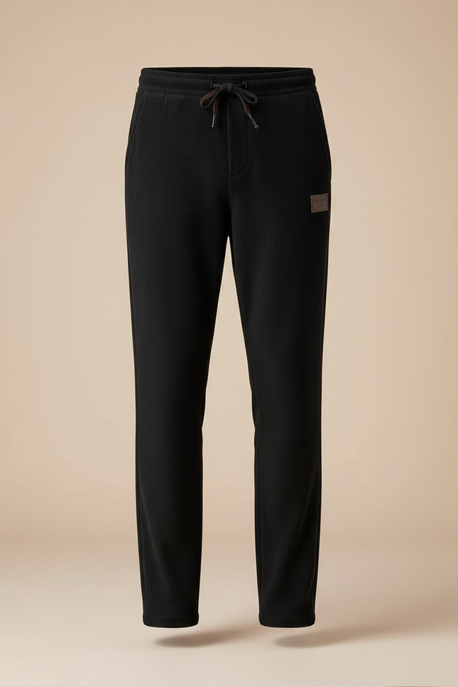 Pantalon Velours Homme Noir Côtelé Décontracté Droit Confortable - Cordé - vue 3