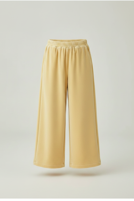 Pantalon Velours Jaune Ample Décontracté Enfant - vue 3