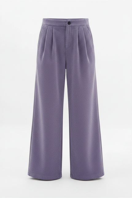 Pantalon Velours Violet Ample Décontracté Enfant - vue 3
