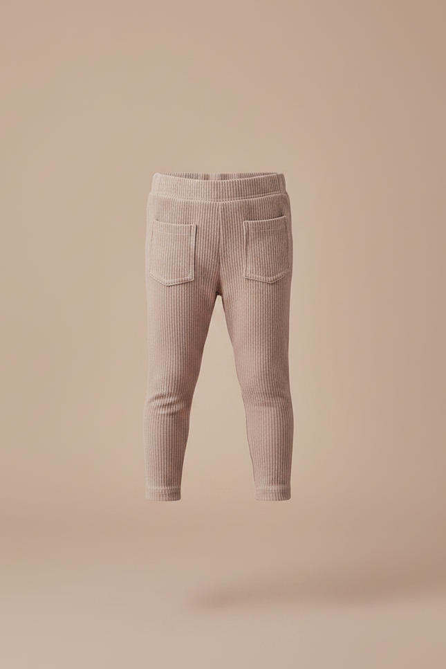 Pantalon Velours Côtelé Rose Confortable Enfant - Cordé - vue 3