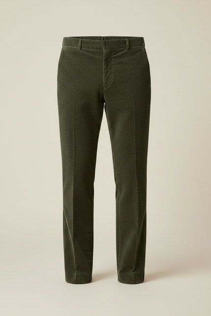 Pantalon Velours Kaki Homme - Cordé - vue 3