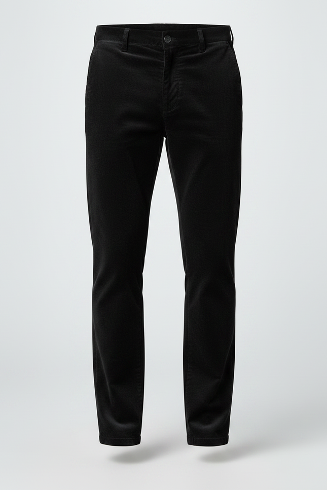 Pantalon Velour Homme Noir - Cordé - vue 3