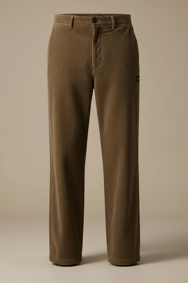 Pantalon Velours Côtelé Marron Décontracté Homme - Cordé - vue 3