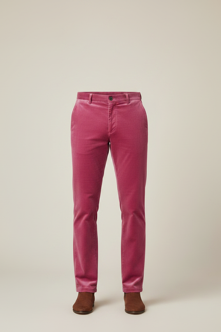 Pantalon Velours Rose Droit Homme Élégant - vue 3