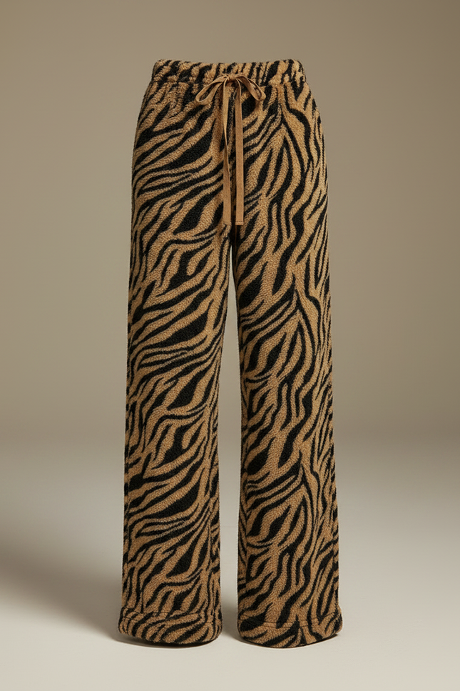 Pantalon Velours Zèbre Ample Confortable Femme - Imprimé - vue 3