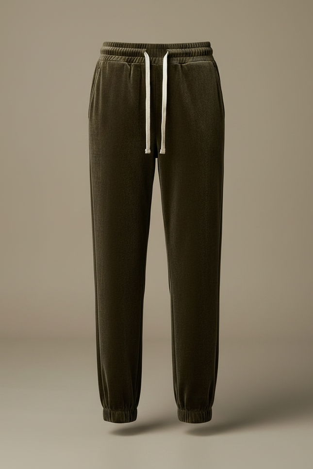 Pantalon Velours Vert Olive Femme - vue 3