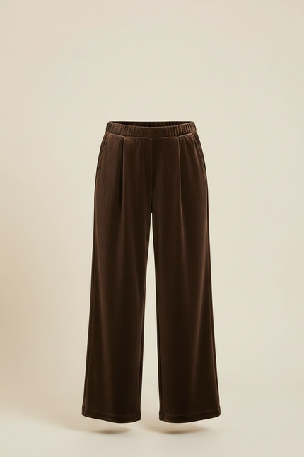 Pantalon Velours Marron Plissé Ample Enfant - vue 3