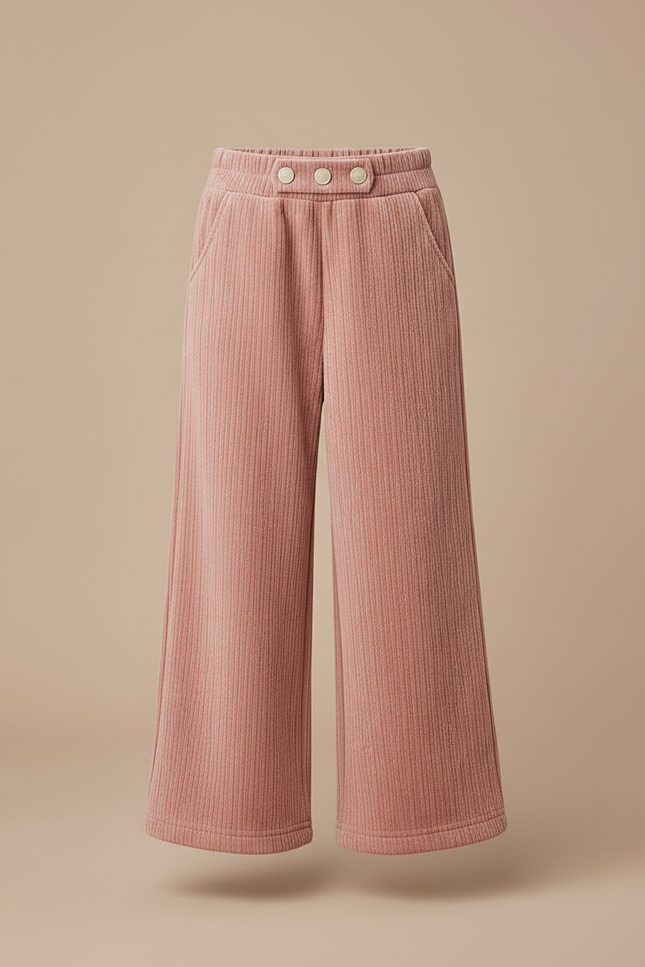 Pantalon Velours Côtelé Grosses Côtes - Rose Cordé - vue 3