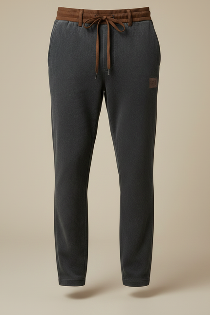 Pantalon Velours Gris Droit Décontracté Cordon Homme - vue 3