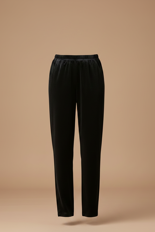 Pantalon Velours De Soie - Noir - vue 3