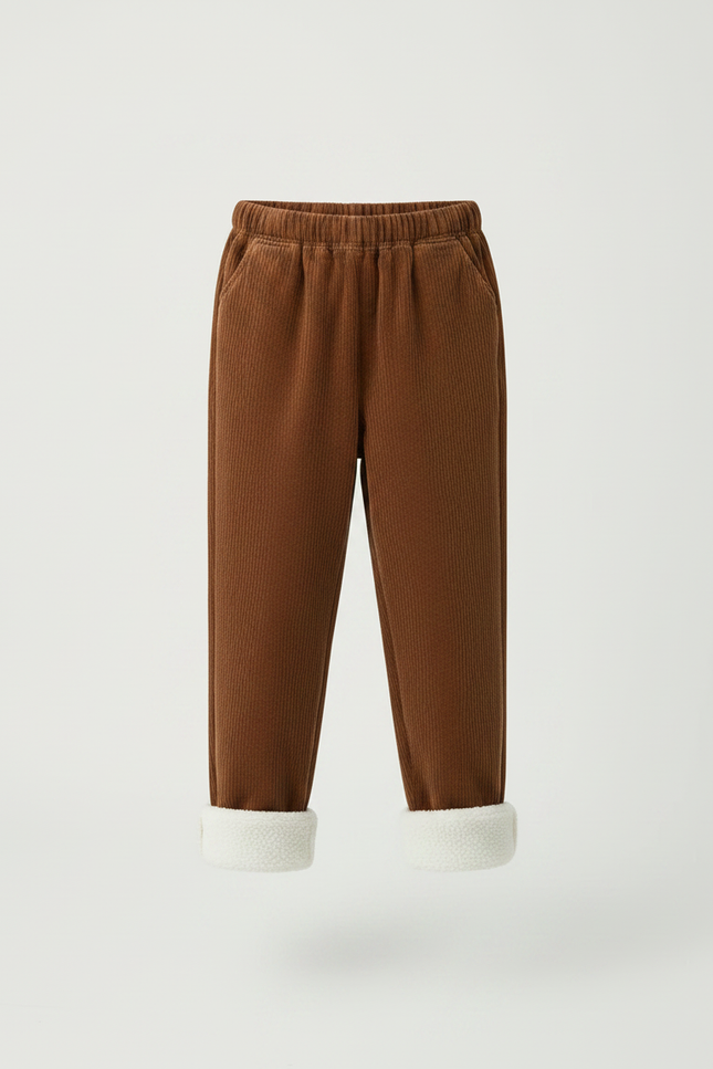 Pantalon Velours Baggy - Marron Cordé - vue 3