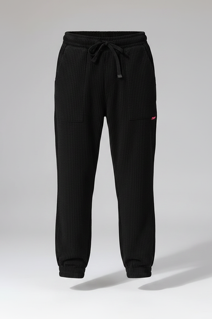 Pantalon Velours Noir Côtelé Jogger Garçon Confortable - vue 3