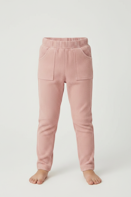 Pantalon Velours Côtelé Rose Slim Enfant Confortable - Cordé - vue 3