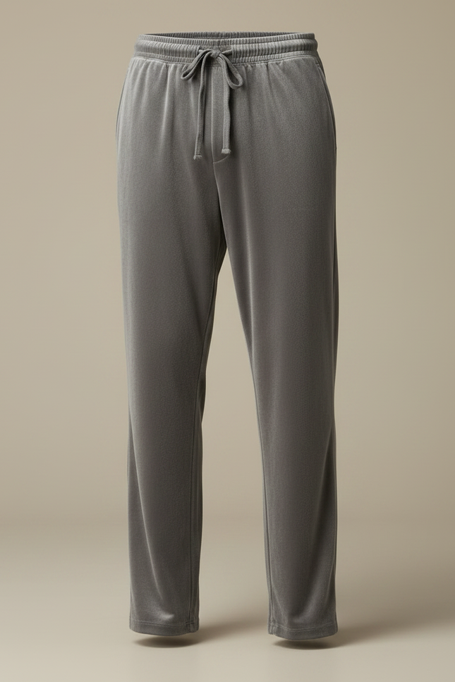 Pantalon Droit Velours - Gris - vue 3