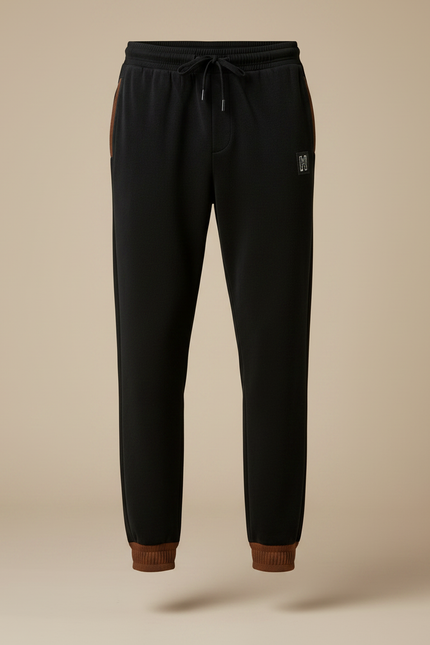 Pantalon Velours Noir Droit Homme Décontracté Cordon - vue 3