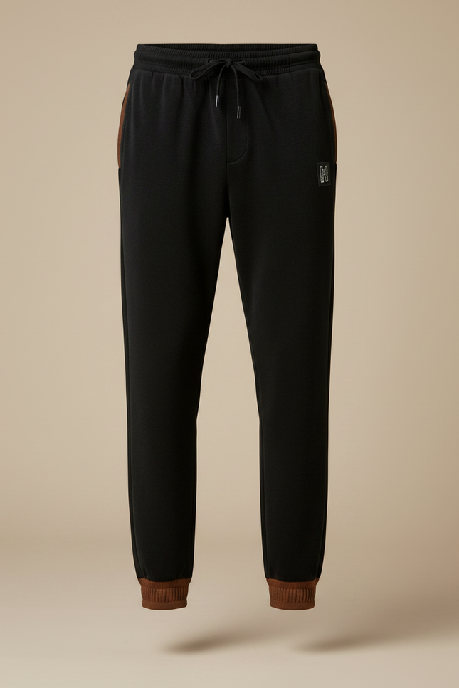 Pantalon Velours Noir Droit Homme Décontracté Cordon - vue 3