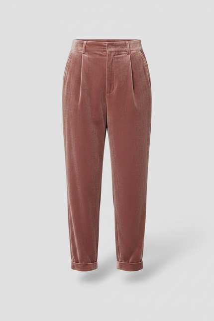 Pantalon Velours Pour Femme - Rose - vue 3