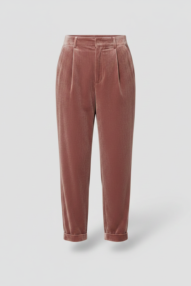 Pantalon Velours Pour Femme - Rose - vue 3