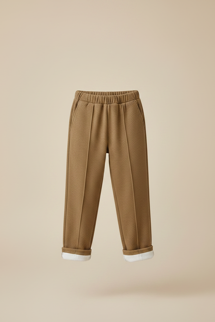 Pantalon Velours Marron Côtelé Chaud Décontracté Enfant - vue 3