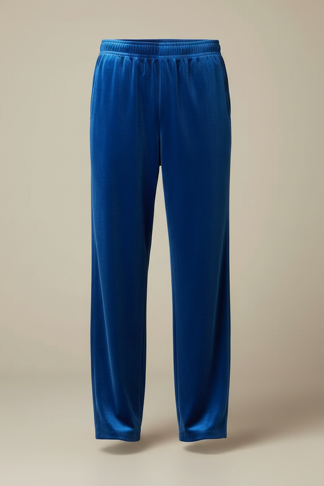 Pantalon Velours Bleu Royal Droit Ample Homme Décontracté - vue 3
