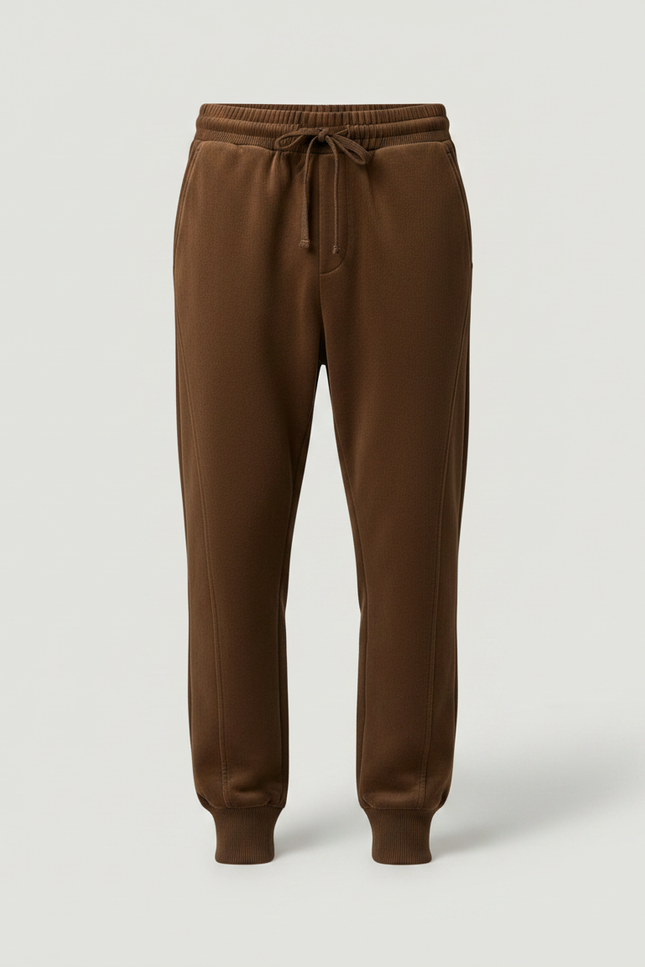 Pantalon Velours Marron Jogger Confortable Homme - vue 3