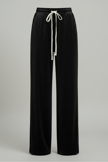 Pantalon Detente Velours Ras Femme - Noir - vue 3