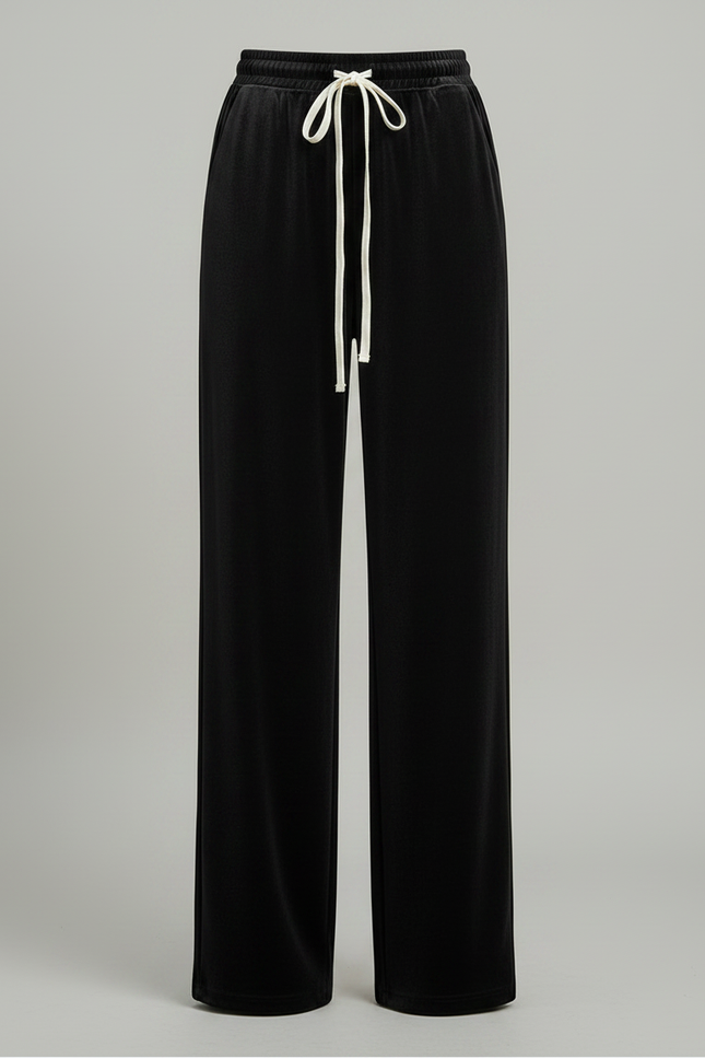 Pantalon Detente Velours Ras Femme - Noir - vue 3