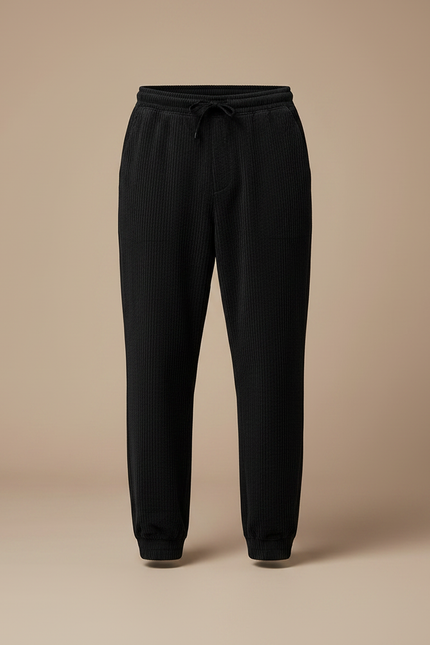 Pantalon Velours Homme Noir Large Côtelé Épais - Cordé - vue 3