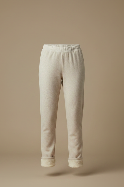 Pantalon Velours Beige Ample Doux Molletonné Femme - vue 3