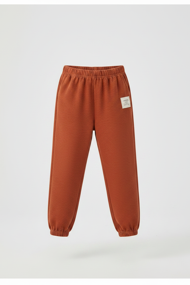Pantalon Velours Enfant Côtelé Ample Confortable Marron - Cordé - vue 3