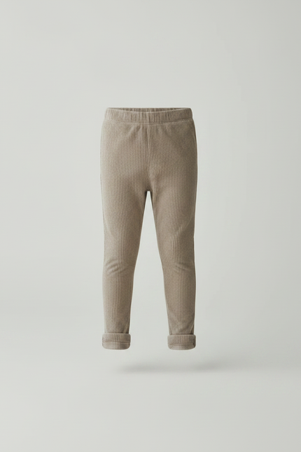 Pantalon Velours Côtelé Marron Élastique Enfant - Cordé - vue 3