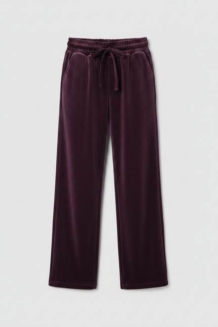 Pantalon Velours Violet Ample Décontracté Enfant Hiver - vue 3