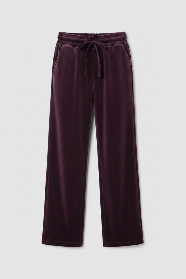 Pantalon Velours Violet Ample Décontracté Enfant Hiver - vue 3