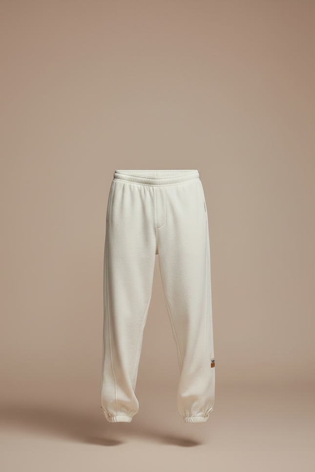 Pantalon Velours Écru Confortable Décontracté Homme Cordon - Beige Molleton - vue 3