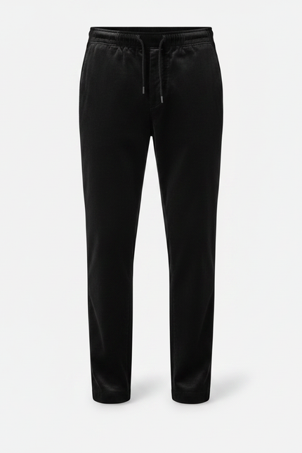 Pantalon Velours Noir Droit Homme Élégant Décontracté - vue 3