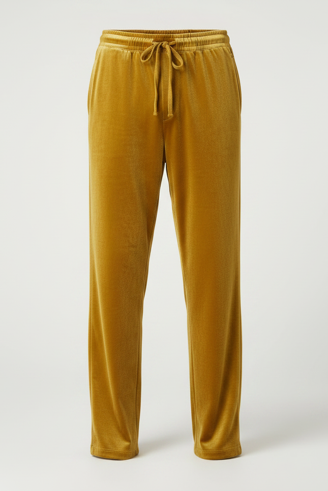 Pantalon Velours Straight - Doré - vue 3