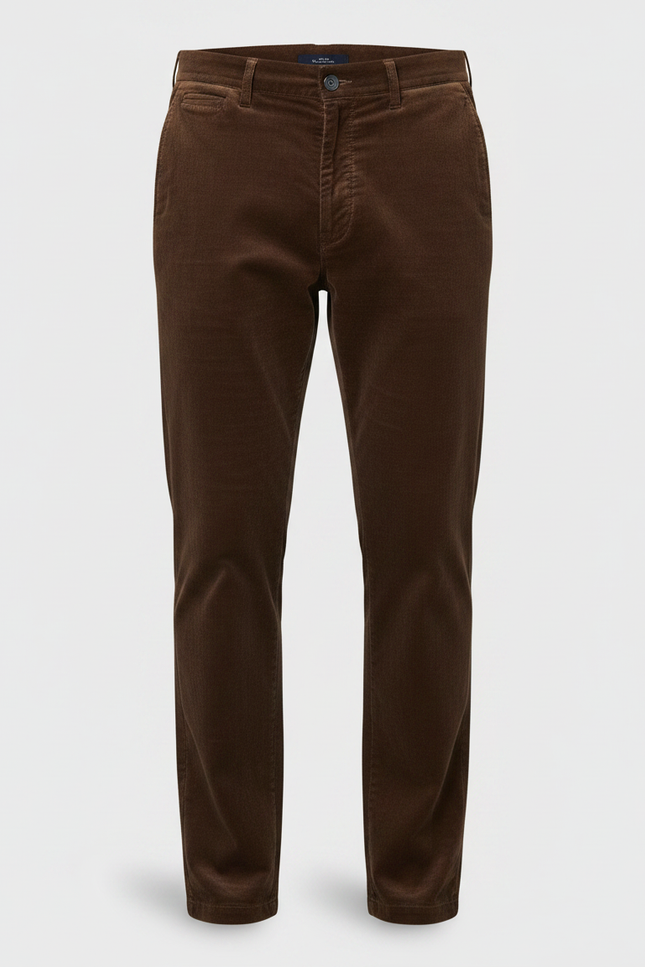 Pantalon Velours Côtelé Marron Homme - Cordé - vue 3