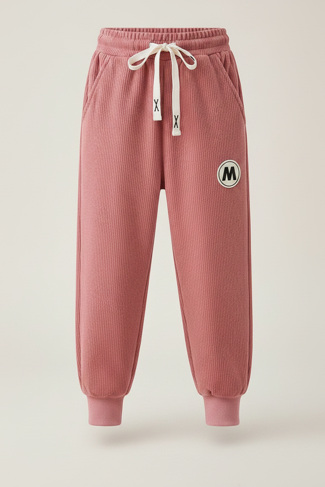 Pantalon Velours Côtelé Rose Enfant Confortable Chaud - Cordé - vue 3