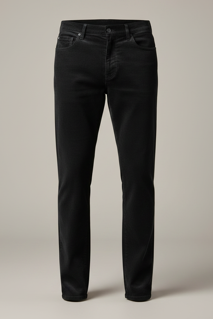 Pantalon Velour Cotelé Noir - Cordé - vue 3