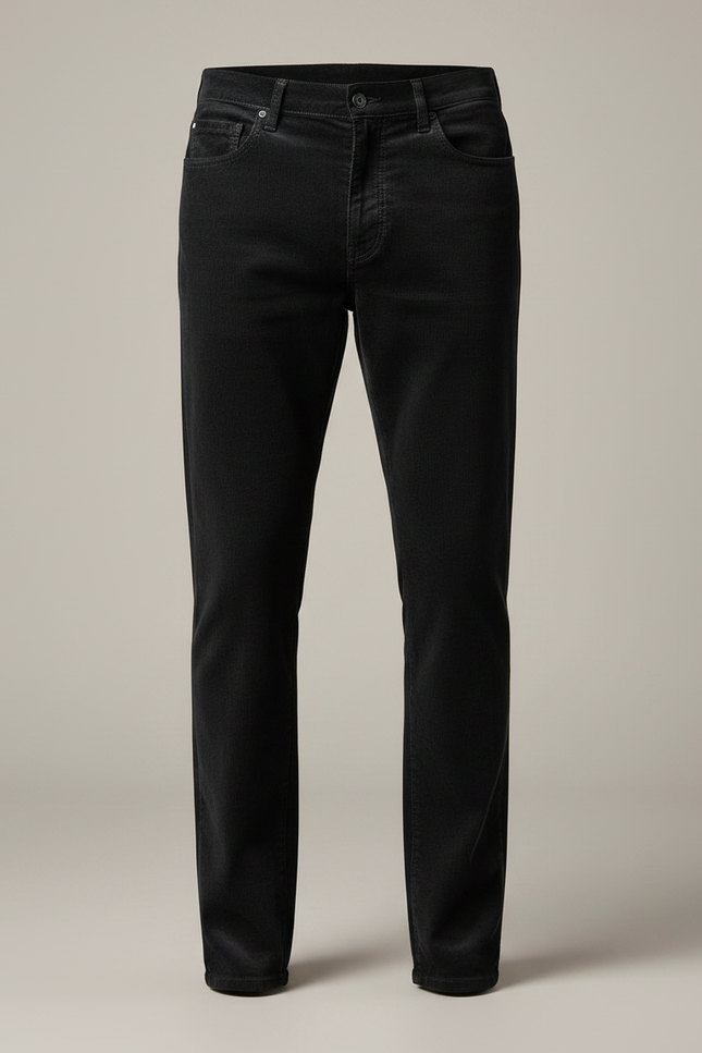 Pantalon Velour Cotelé Noir - Cordé - vue 3