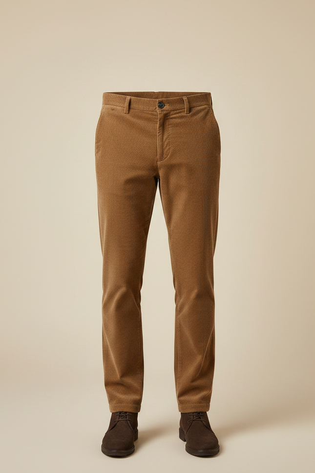 Pantalon Velours Camel Homme - Cordé - vue 3